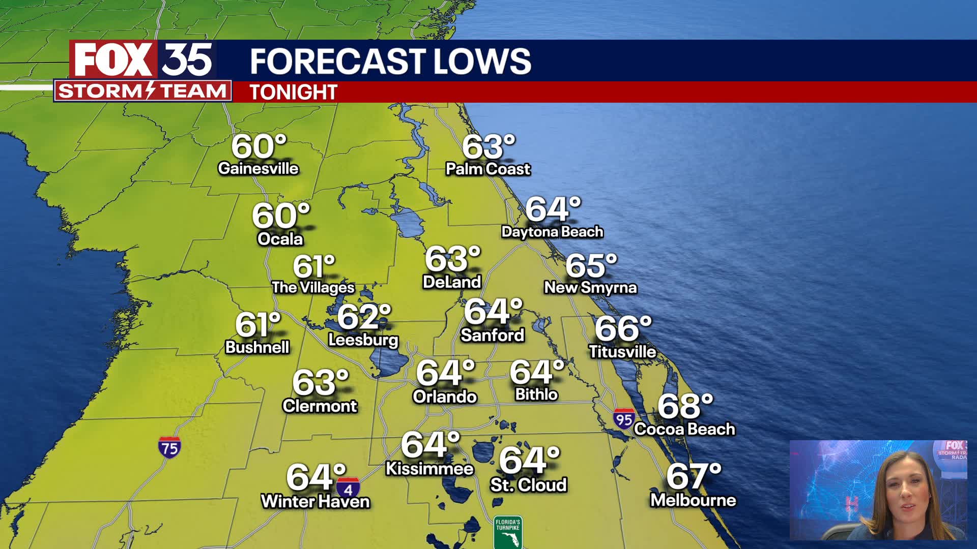 Orlando PM Weather Forecast: December 14, 2024