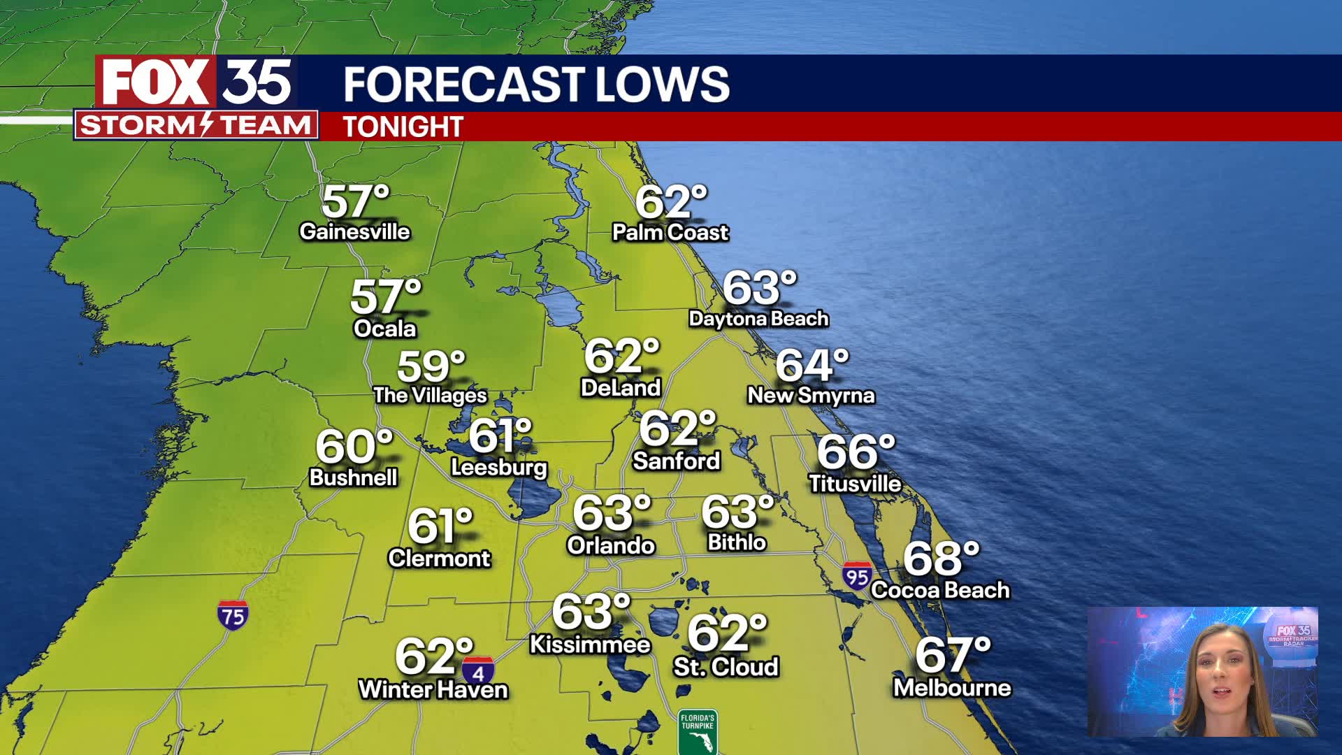 Orlando PM Weather Forecast: December 15, 2024