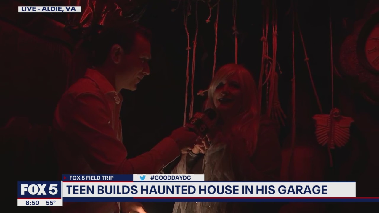 Loudoun teen builds haunted house in his garage and driveway