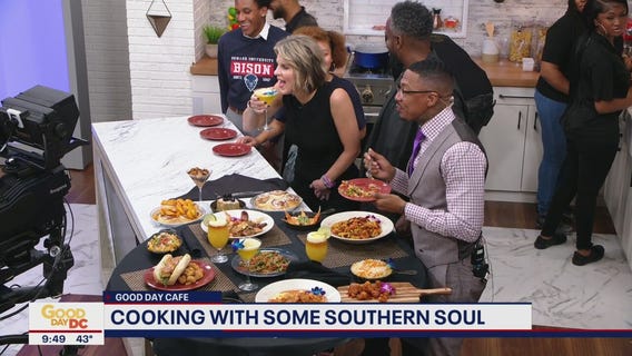 Nick Cannon samples Chef Jeff?s southern soul food!