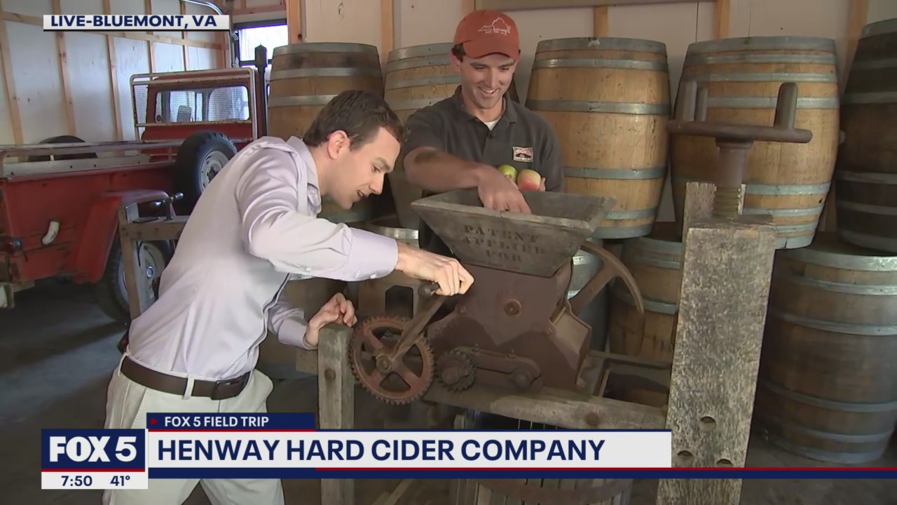 Pressing apples at Henway Hard Cider Company