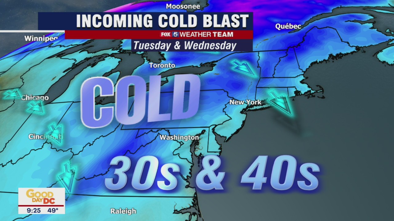 FOX 5 Weather forecast for Monday, November 22