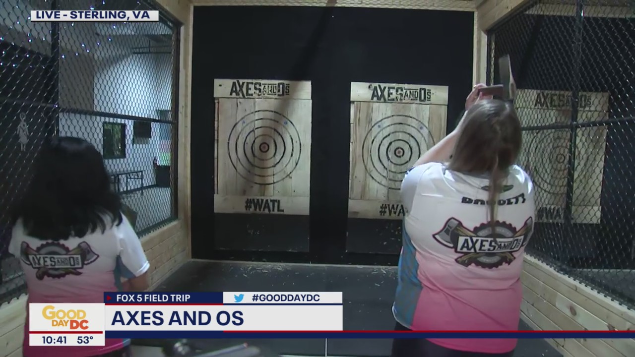 FOX 5 FIELD TRIP: Kevin takes a throw at Axes and O's