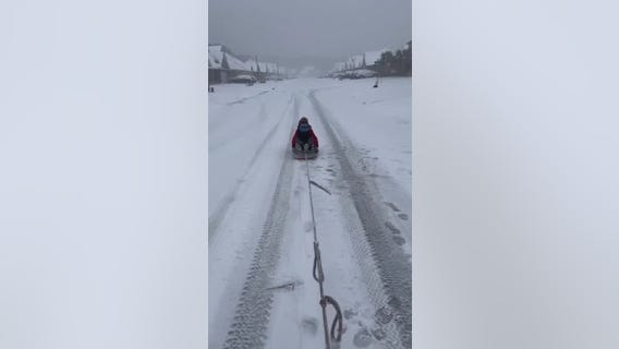 Having fun with the winter storm system in Pensacola