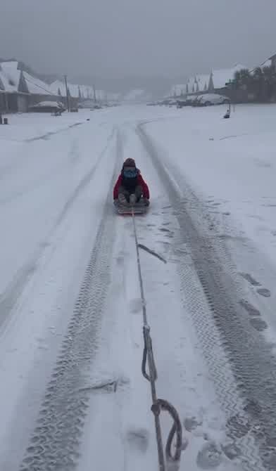 Having fun with the winter storm system in Pensacola