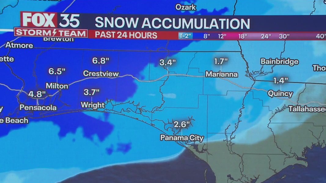 Winter storm brings snow, ice to Florida