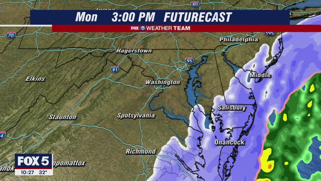 FOX 5 Winter Weather forecast for Monday, January 3