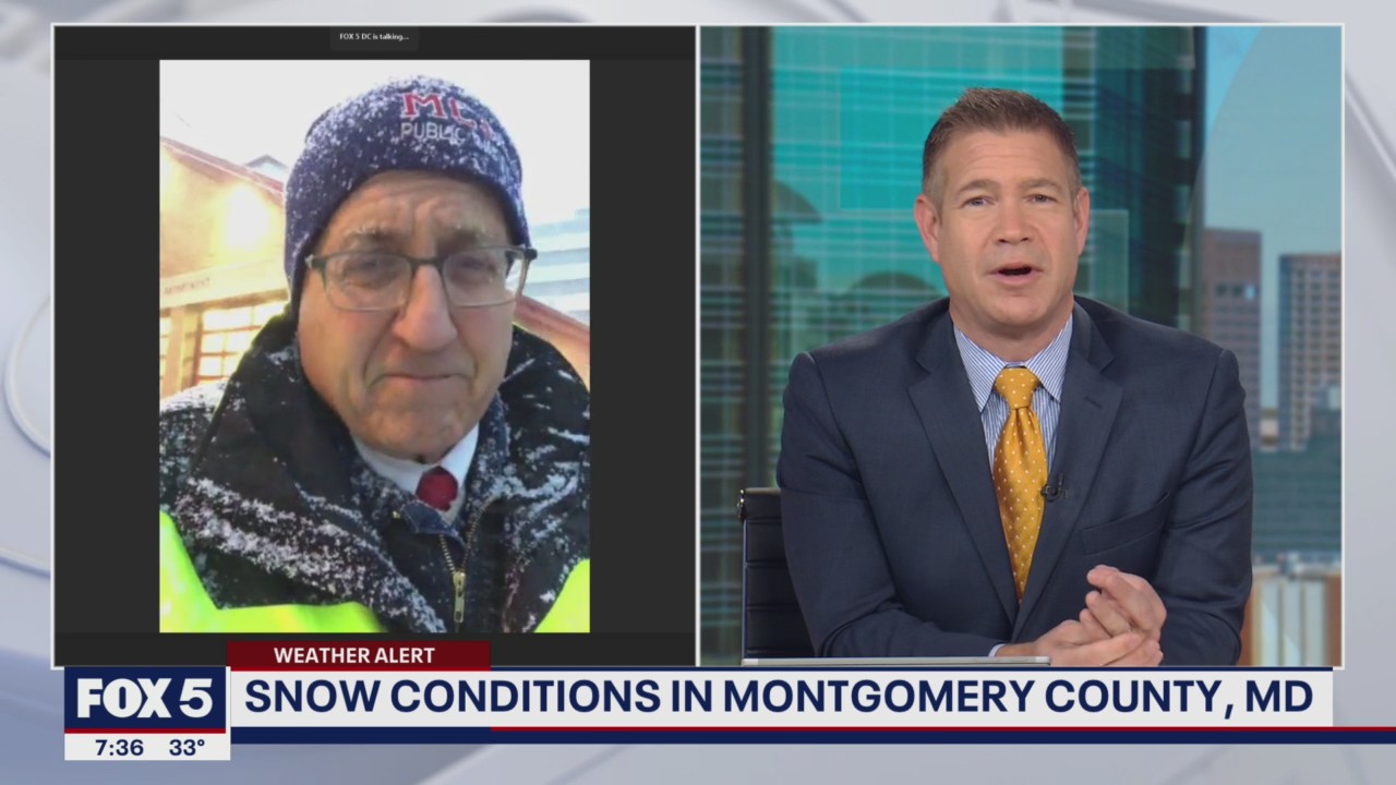 Heavy snow falls in Montgomery County | FOX 5 DC