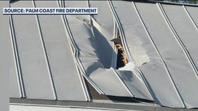 Massive ice chunk falls through Florida home