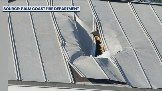Massive ice chunk falls through Florida home
