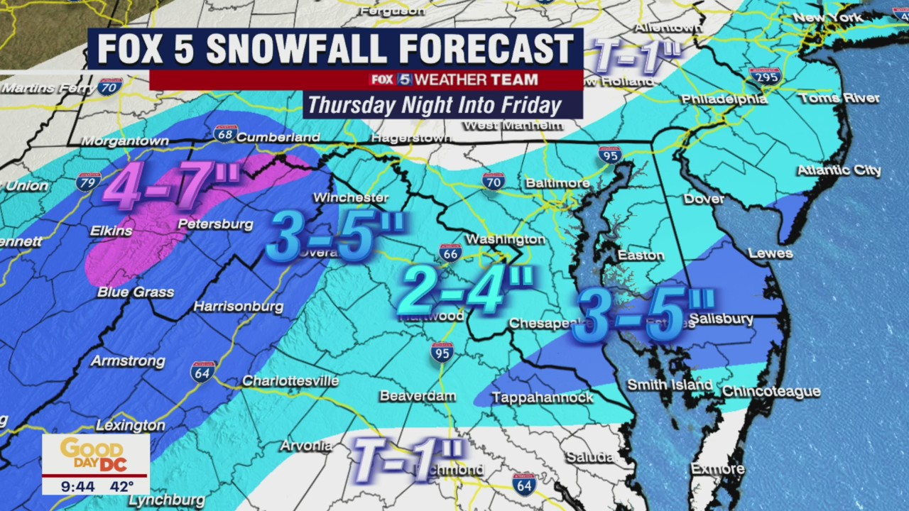 FOX 5 Weather forecast for Thursday, January 6