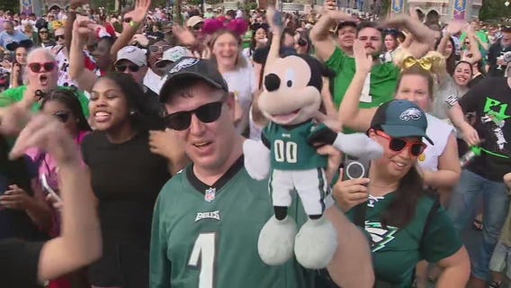 Eagles fans celebrate Super Bowl LIX win at Magic Kingdom