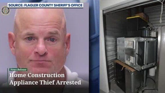 Florida man accused of home appliance thefts in 2 counties