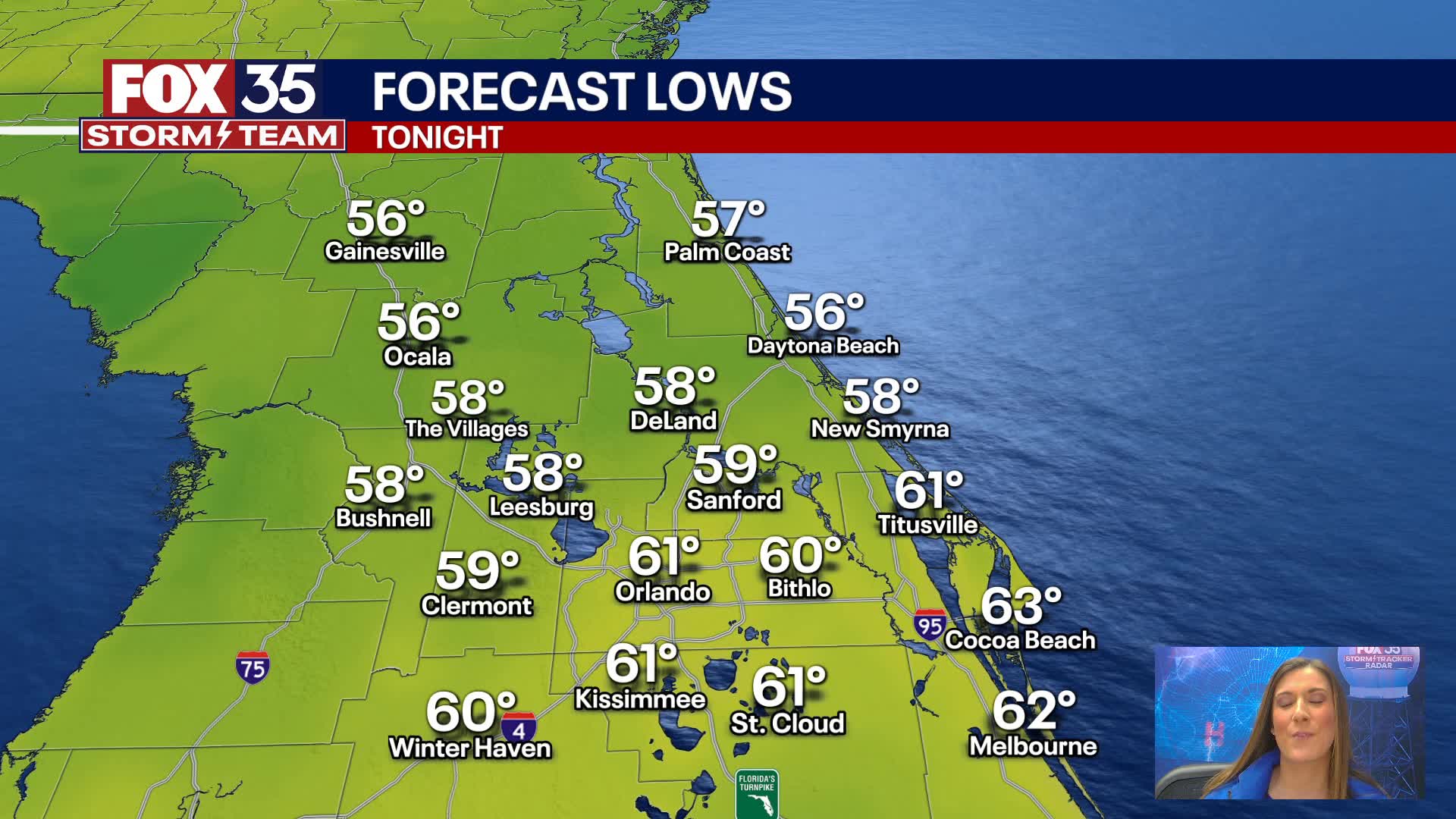 Orlando PM Weather Forecast: February 7, 2025