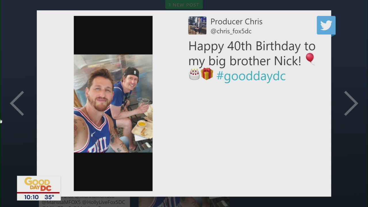 Happy 40th birthday shout-out to Producer Chris? big brother Nick!