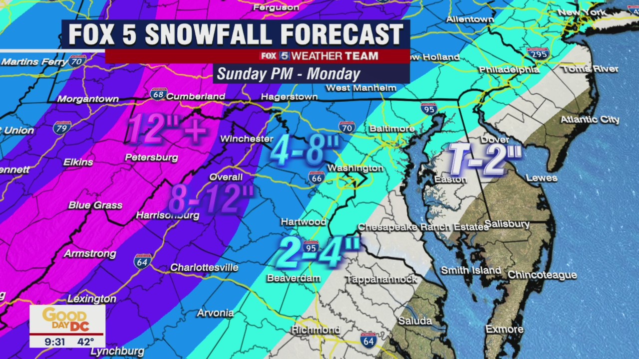 FOX 5 Weather forecast for Friday, January 14