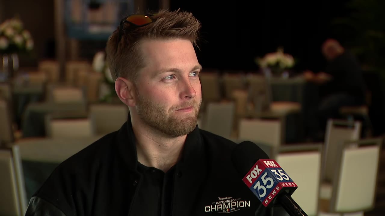 William Byron, Daytona 500 winner, talks with FOX 35