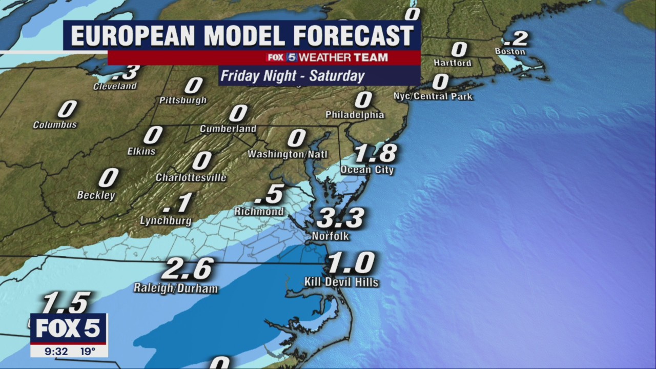 FOX 5 Weather forecast for Friday, January 21