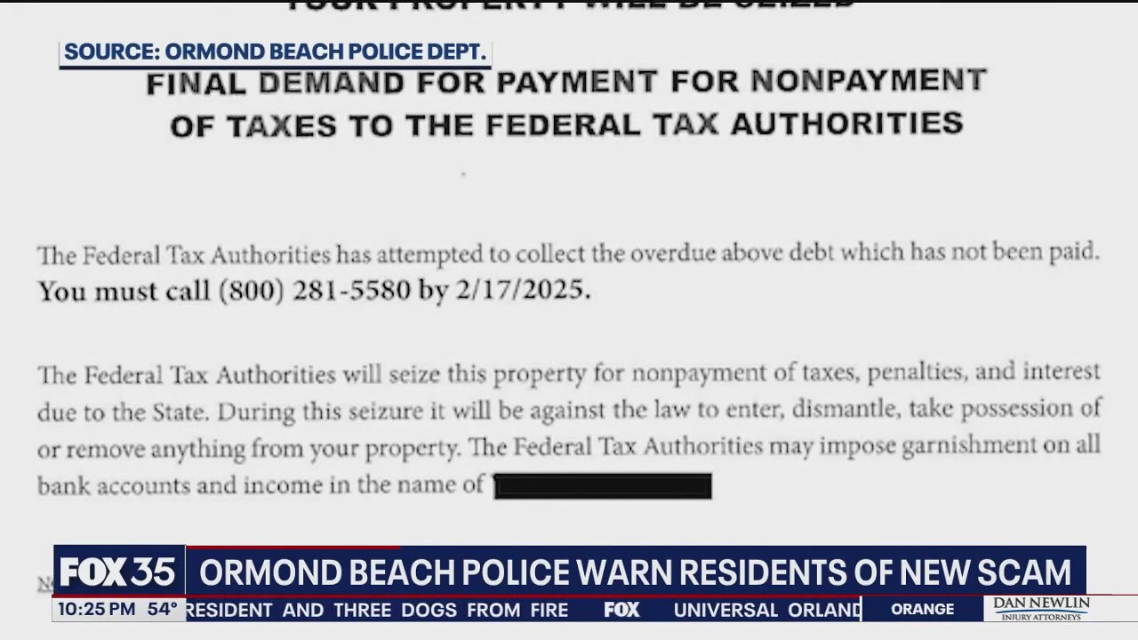 Scam alert: Ormond Beach PD warns of scam