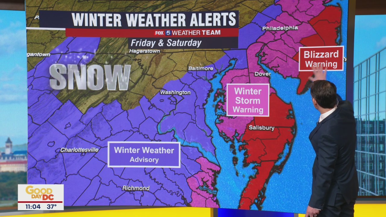 FOX 5 Weather forecast for Friday, January 28