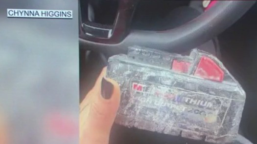 Battery smashes through woman's windshield on Florida Turnpike