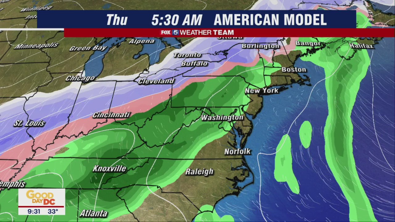 FOX 5 Weather forecast for Wednesday, February 2