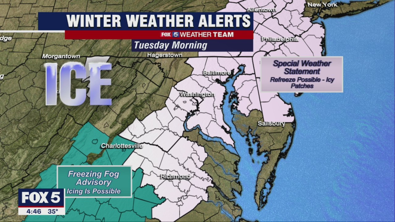 FOX 5 Weather forecast for Tuesday, February 8