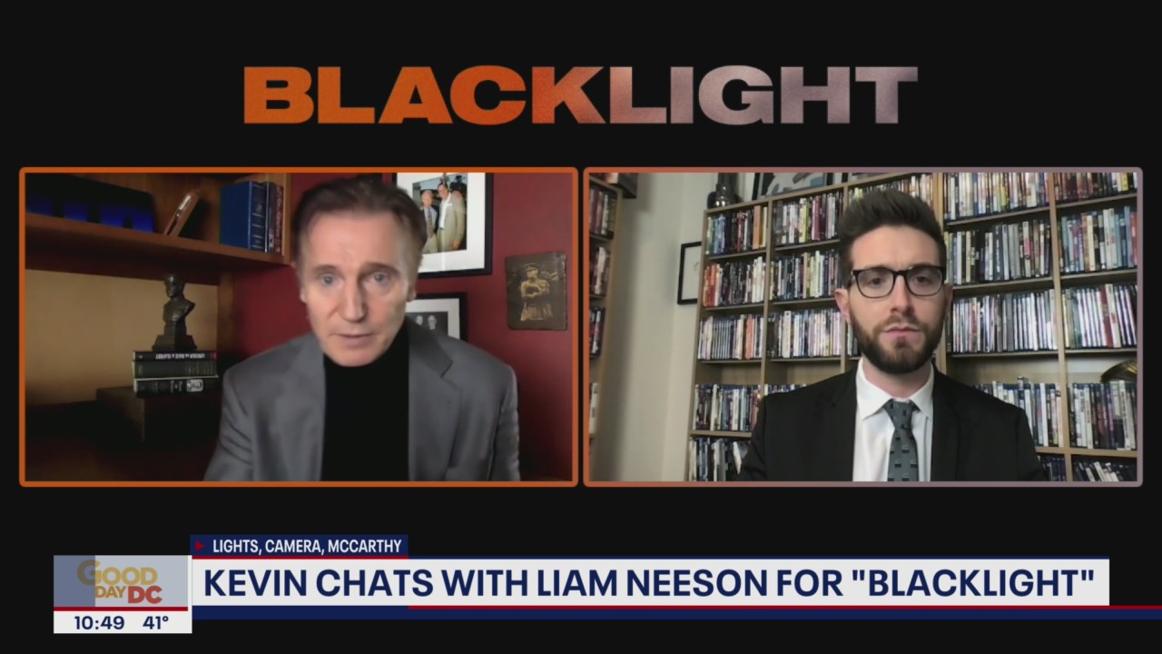 Liam Neeson talks new film "Blacklight"