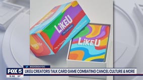 LikeU creators talk card game and Good Day anchors play a round
