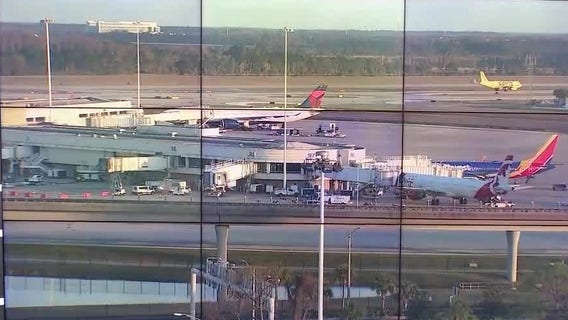 Southwest plane tries to take off on taxiway