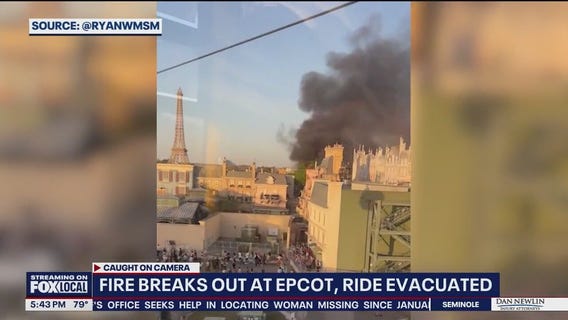 Disney World evacuated after EPCOT fire: 'I turned around and there we're flames'
