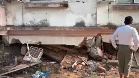 Quake causes high-rise building to collapse in Thailand