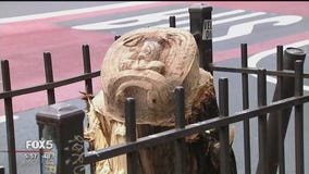 How one East Village man is making art from old tree stumps