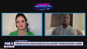 Vernon Davis, Danica McKellar talk judging Domino Masters