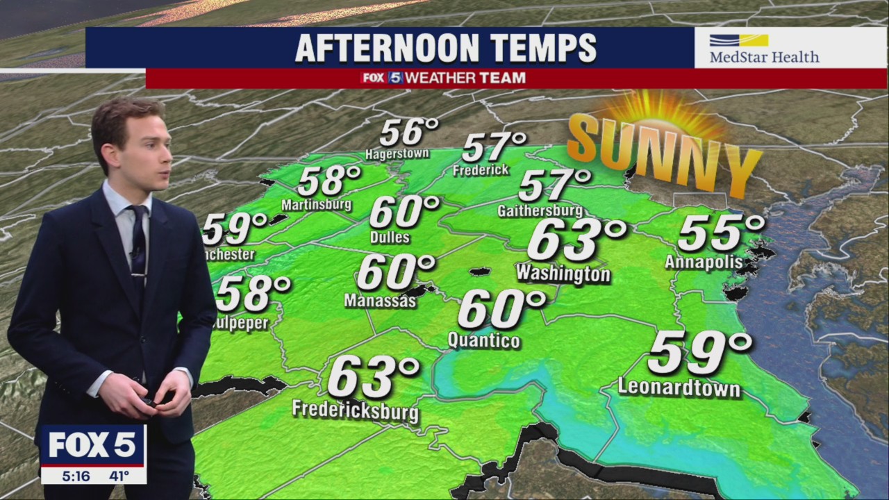 FOX 5 Weather forecast for Wednesday, April 20