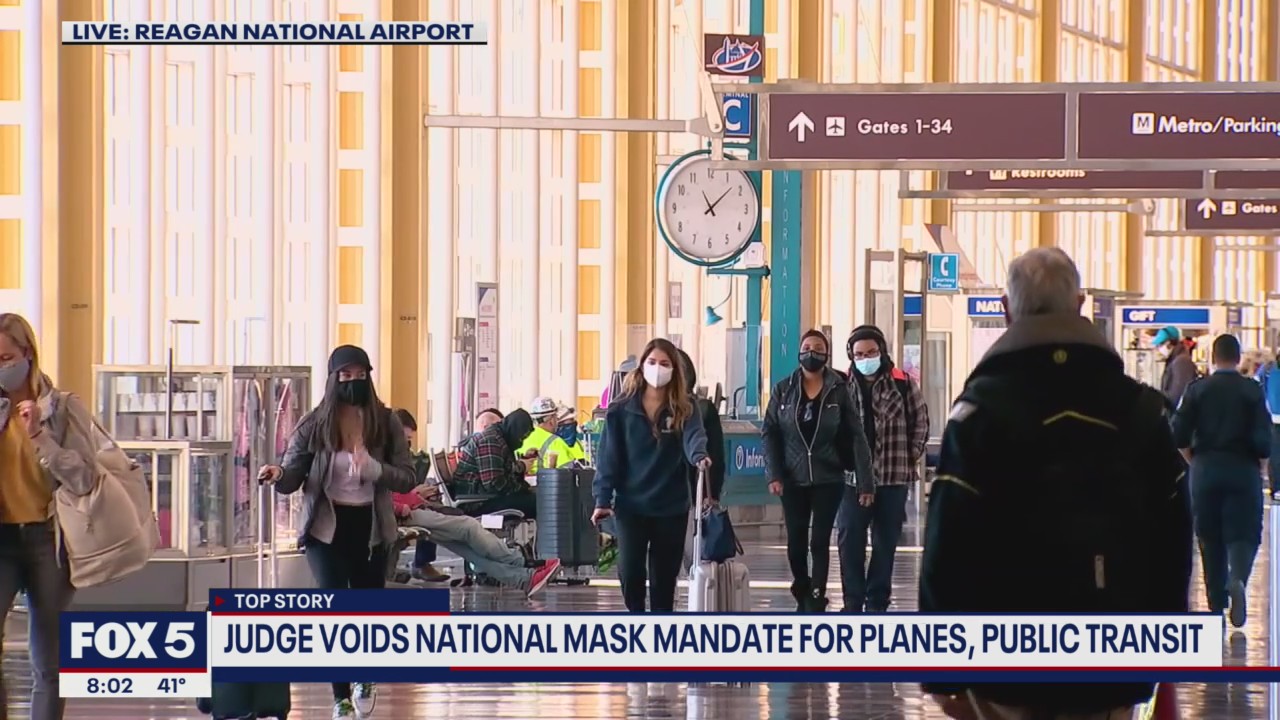 Judge voids national mask mandate for planes, public transit | FOX 5 DC