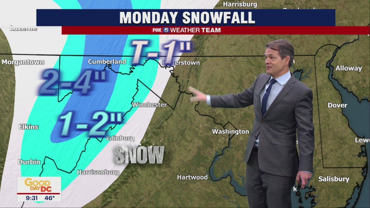 FOX 5 Weather forecast for Monday, April 18