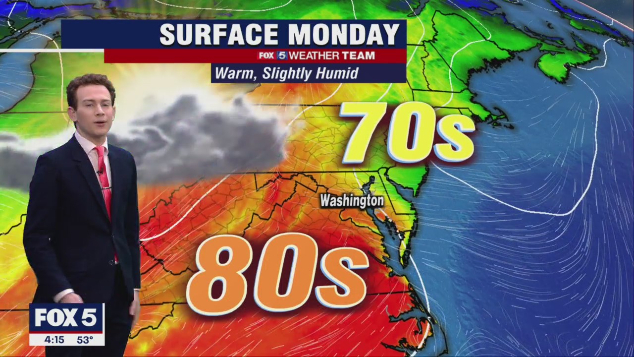 FOX 5 Weather forecast for Monday, April 25