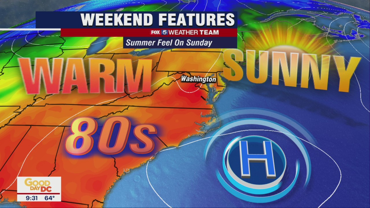 FOX 5 Weather forecast for Friday, April 22