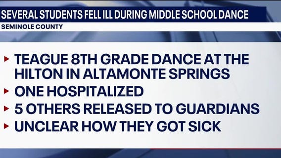Several students fall ill during middle school dance