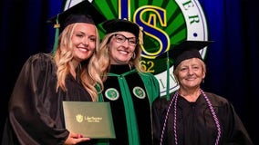 Grandmother and granddaughter graduate together