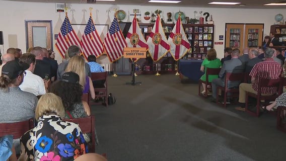 Florida Gov. Ron DeSantis speaks on swatting crackdown