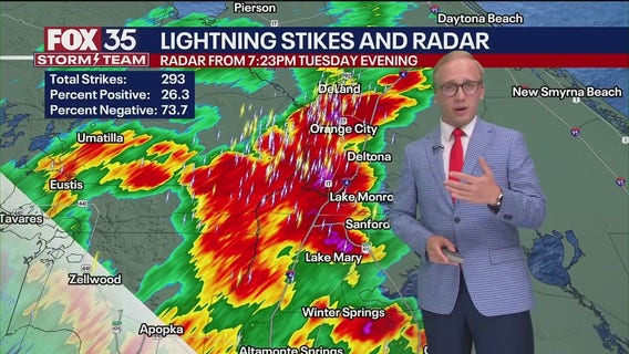 Radar: Nearly 300 lightning strikes in Seminole County storm