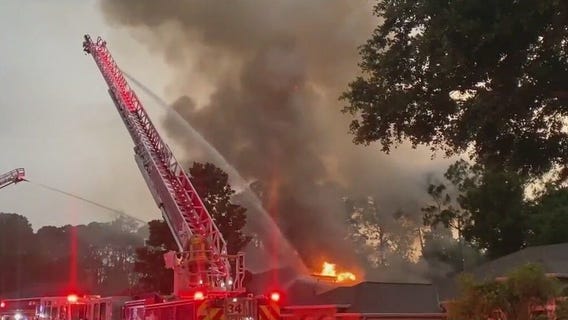Lightning strike sparks massive house fire in Sanford