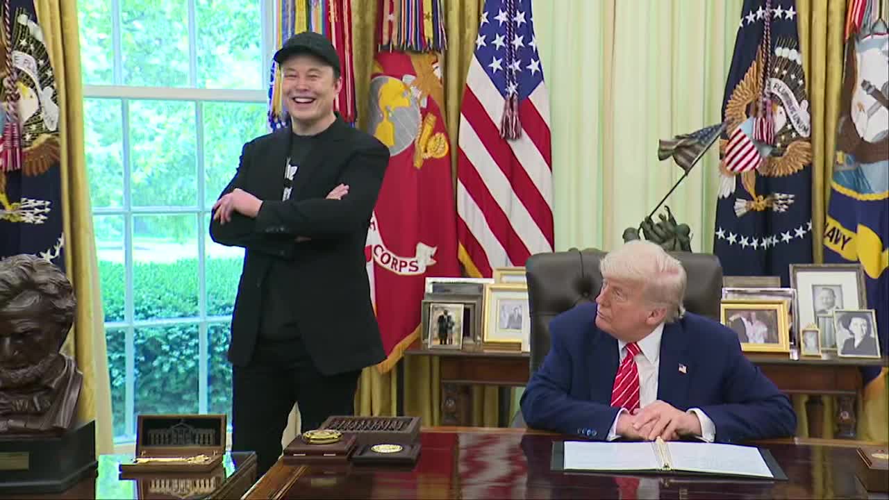 President Trump, Elon Musk answer questions in Oval Office