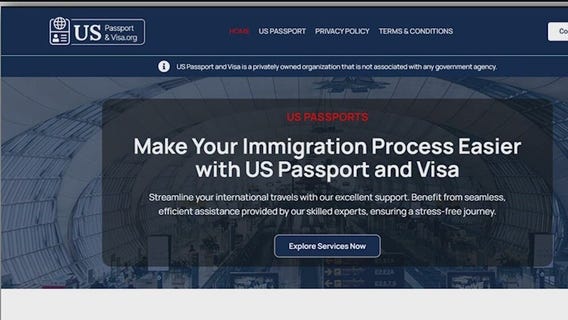 Warning about unofficial passport website