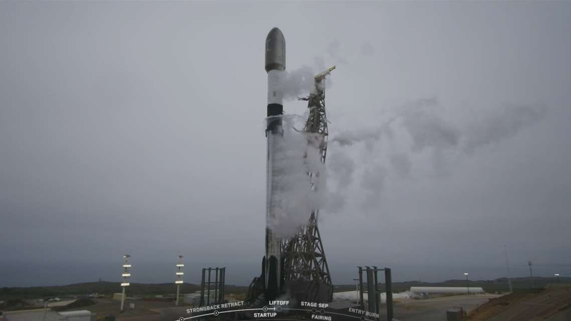 SpaceX Falcon 9 rocket launch from California