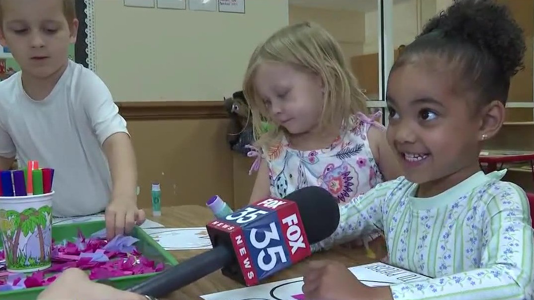 Kids making crafts for Father's Day in Lake Mary