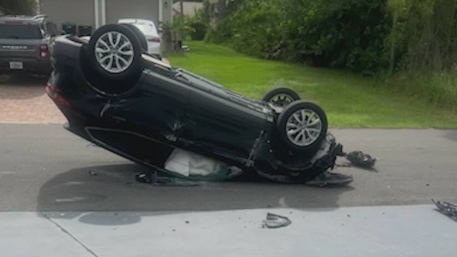 Child flips stolen car in Palm Bay | FOX 35 Orlando