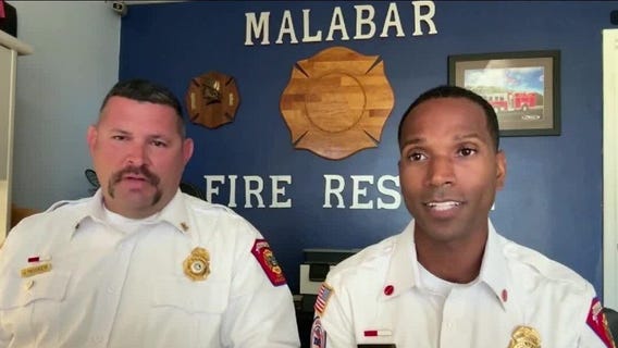 Hero firefighters rescue dog from canal